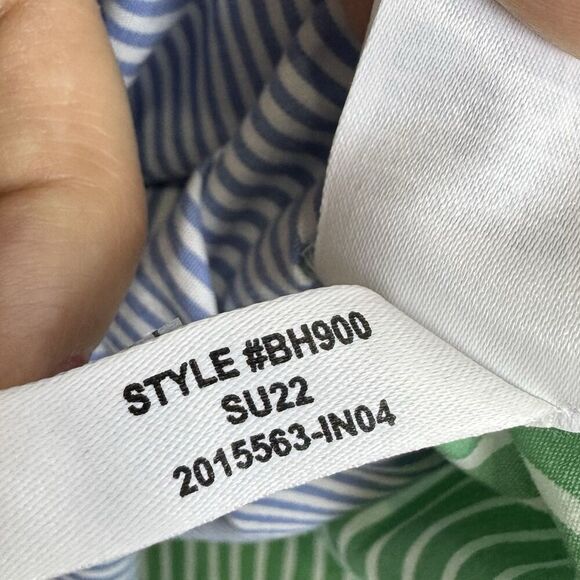 J. Crew Womens Rainbow Stripe Shirt Dress Size 0 Sleeveless Button Up Preppy - Picture 8 of 8